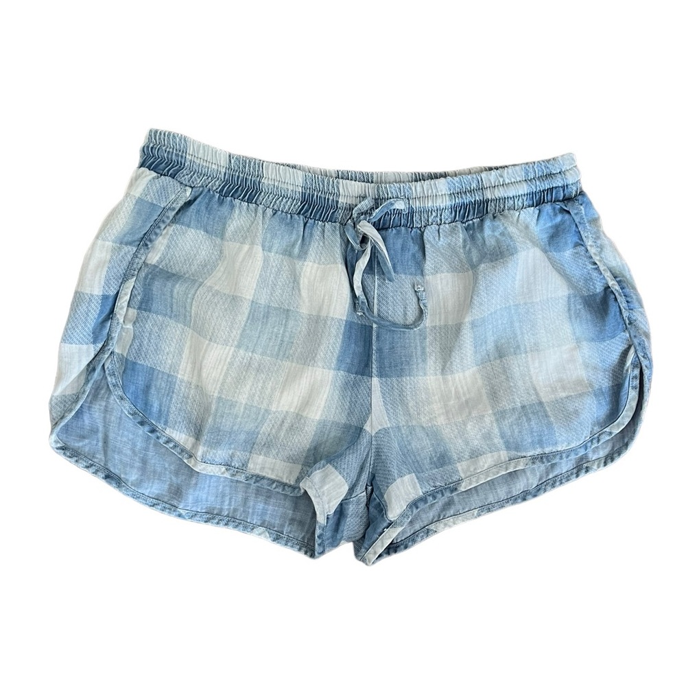 Bella Dahl Draw String Check Shorts - Sz M - image 1